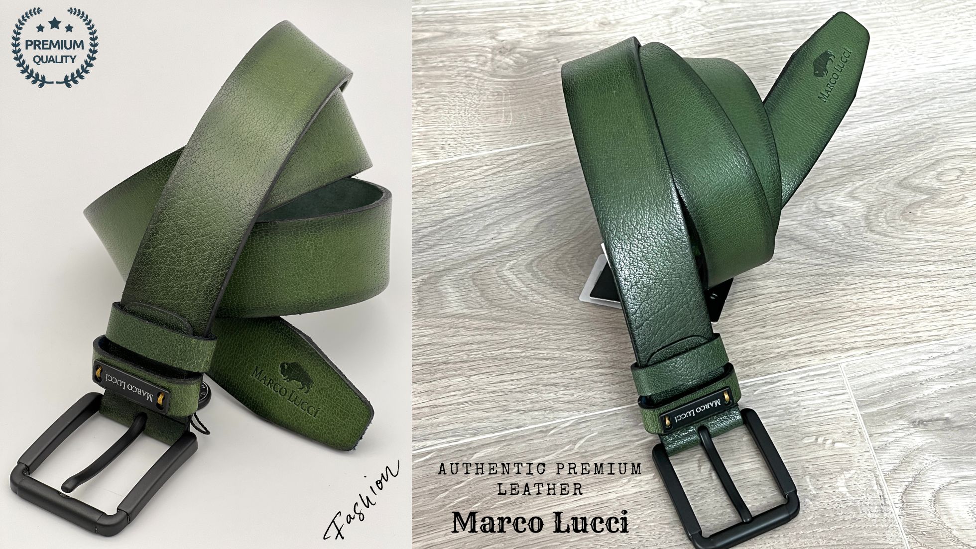 curea verde pentru barbati: Marco Lucci 2024 Collection